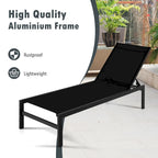 Costway Lot de 2 chaises longues inclinables 6 positions en aluminium - Voir les détails