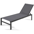 Chaises longues 6 positions avec cadre en aluminium antirouille - 60,5-78 x 25 x 39,5-25,5 (L x l x H)