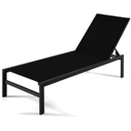 Chaises longues 6 positions avec cadre en aluminium antirouille - 60,5-78 x 25 x 39,5-25,5 (L x l x H)