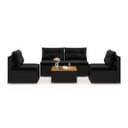 Ensemble de mobilier d'extérieur moderne 5 pièces pour jardin et piscine - 27 x 25 x 25,5 (L x l x H)