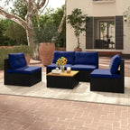 Ensemble de mobilier d'extérieur moderne 5 pièces pour jardin et piscine - 27 x 25 x 25,5 (L x l x H)