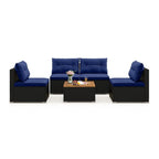 Ensemble de mobilier d'extérieur moderne 5 pièces pour jardin et piscine - 27 x 25 x 25,5 (L x l x H)