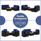 Ensemble de mobilier d'extérieur moderne 5 pièces pour jardin et piscine - 27 x 25 x 25,5 (L x l x H)