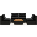 Ensemble de mobilier d'extérieur moderne 5 pièces pour jardin et piscine - 27 x 25 x 25,5 (L x l x H)