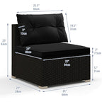 Ensemble de mobilier d'extérieur moderne 5 pièces pour jardin et piscine - 27 x 25 x 25,5 (L x l x H)