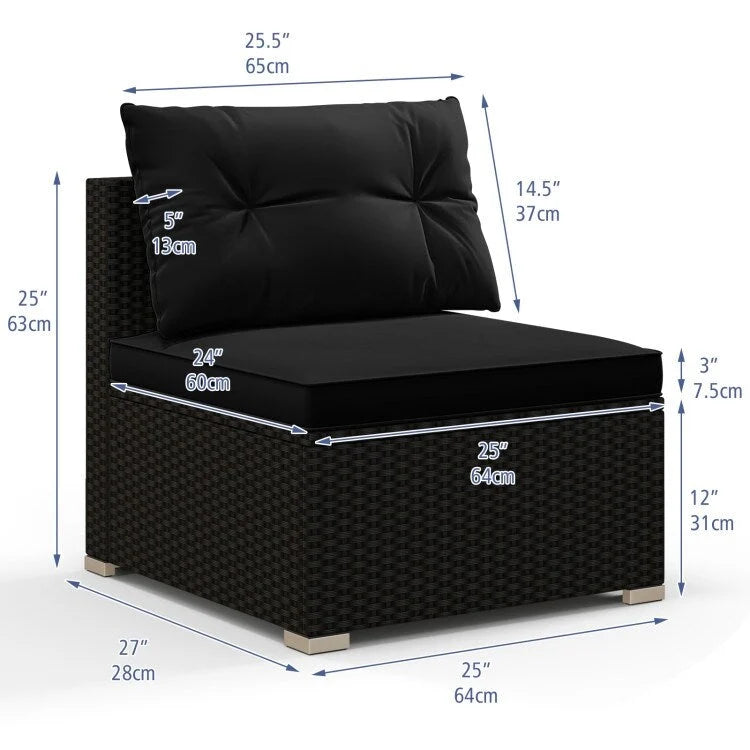 Ensemble de mobilier d'extérieur moderne 5 pièces pour jardin et piscine - 27 x 25 x 25,5 (L x l x H)