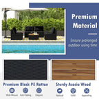 Ensemble de mobilier d'extérieur moderne 5 pièces pour jardin et piscine - 27 x 25 x 25,5 (L x l x H)