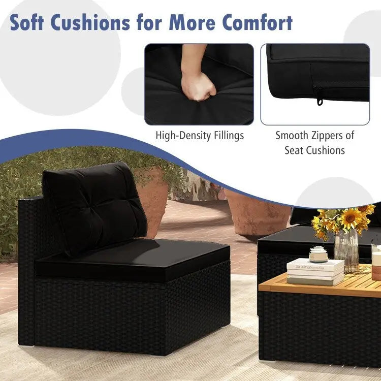 Ensemble de mobilier d'extérieur moderne 5 pièces pour jardin et piscine - 27 x 25 x 25,5 (L x l x H)