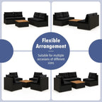 Ensemble de mobilier d'extérieur moderne 5 pièces pour jardin et piscine - 27 x 25 x 25,5 (L x l x H)