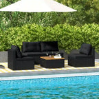 Ensemble de mobilier d'extérieur moderne 5 pièces pour jardin et piscine - 27 x 25 x 25,5 (L x l x H)