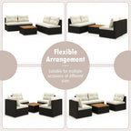 Ensemble de mobilier d'extérieur moderne 5 pièces pour jardin et piscine - 27 x 25 x 25,5 (L x l x H)