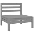 Ensemble de salon de jardin 3 pièces vidaXL en pin massif gris - 25 x 25 x 24,6