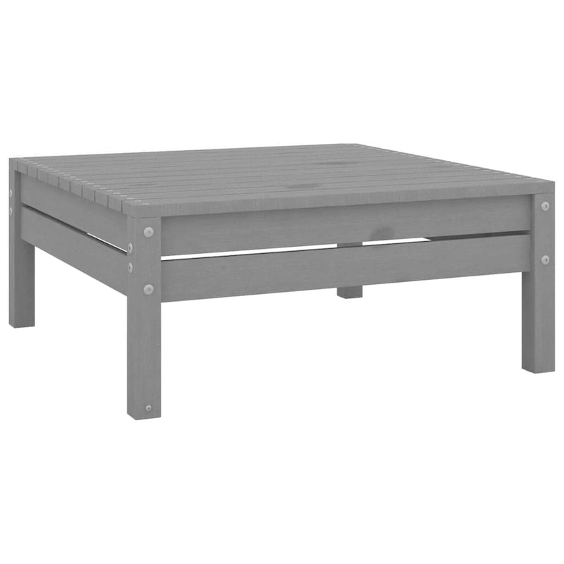 Ensemble de salon de jardin 3 pièces vidaXL en pin massif gris - 25 x 25 x 24,6