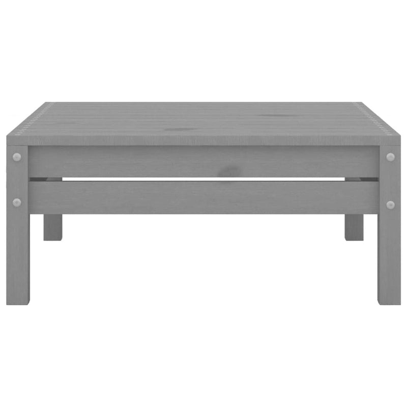 Ensemble de salon de jardin 3 pièces vidaXL en pin massif gris - 25 x 25 x 24,6