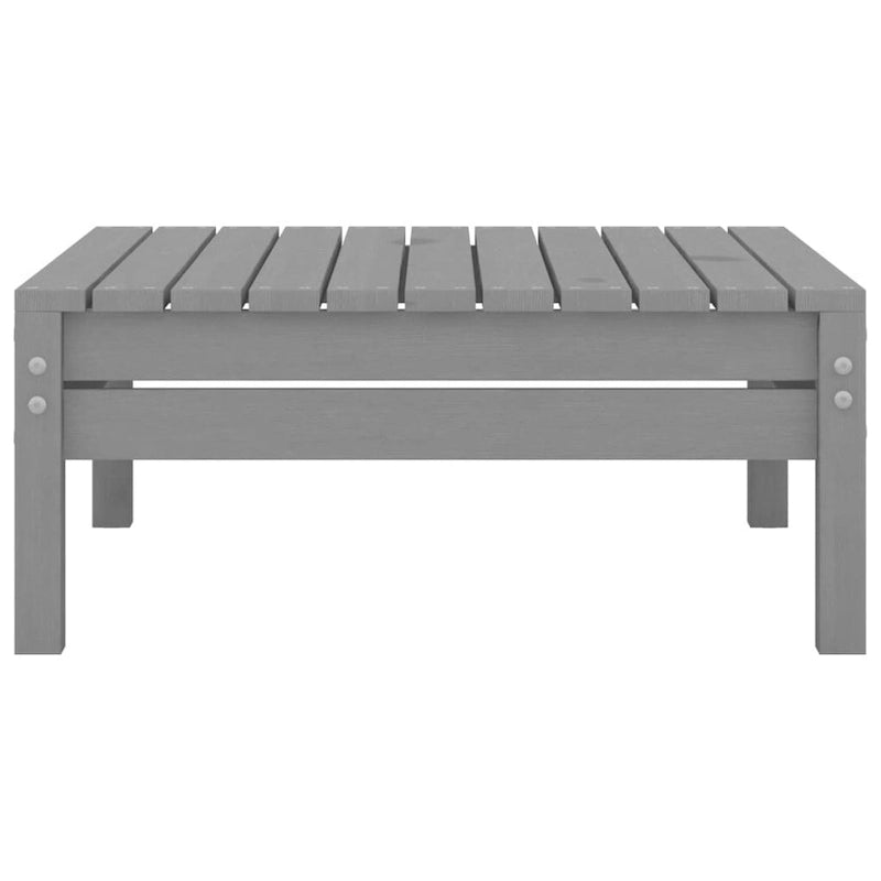Ensemble de salon de jardin 3 pièces vidaXL en pin massif gris - 25 x 25 x 24,6