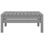 Ensemble de salon de jardin 3 pièces vidaXL en pin massif gris - 25 x 25 x 24,6