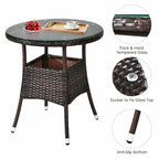 Ensemble de mobilier de patio 4 pièces, canapé d'extérieur en osier - 31,5 x 25,5 x 29 (L x l x H)