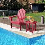 Chaise Adirondack d'extérieur avec porte-gobelet intégré pour véranda - 34 x 31 x 37 (L x l x H)