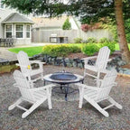 Chaise Adirondack d'extérieur avec porte-gobelet intégré pour véranda - 34 x 31 x 37 (L x l x H)