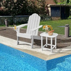 Chaise Adirondack d'extérieur avec porte-gobelet intégré pour véranda - 34 x 31 x 37 (L x l x H)