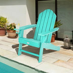 Chaise Adirondack d'extérieur avec porte-gobelet intégré pour véranda - 34 x 31 x 37 (L x l x H)