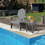 Chaise Adirondack d'extérieur avec porte-gobelet intégré pour véranda - 34 x 31 x 37 (L x l x H)