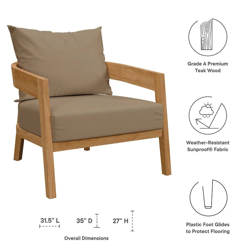 Fauteuil de jardin en teck de Brisbane