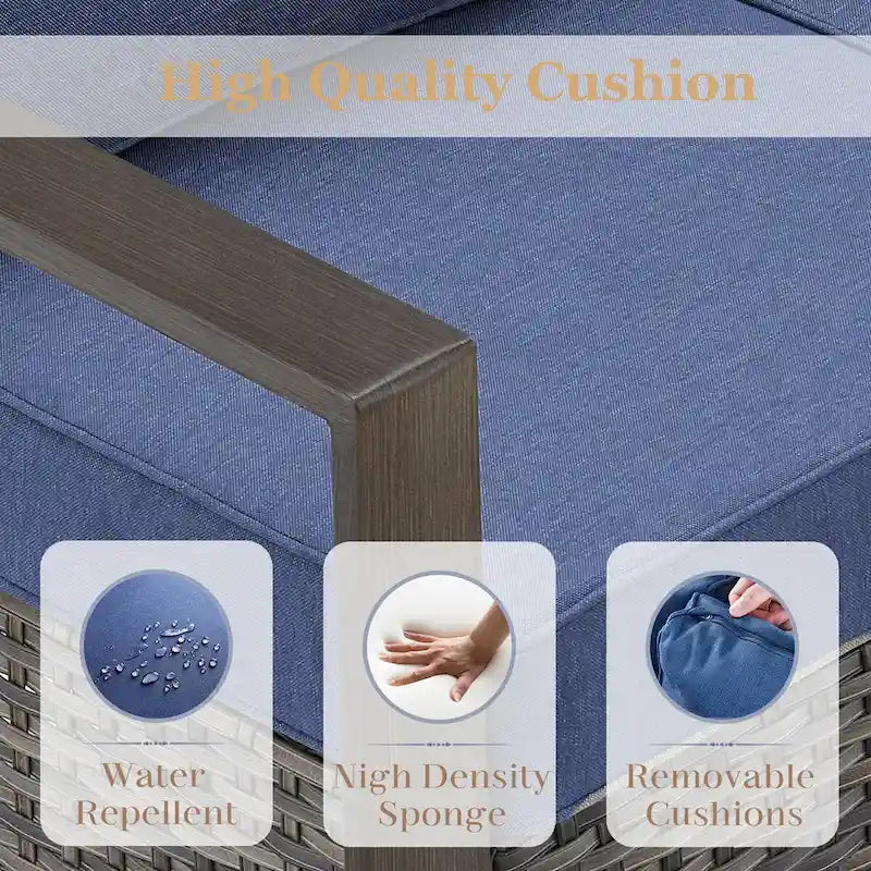 Ensemble de 2 chaises de patio Gymojoy, chaise en rotin résistant aux intempéries - Gris