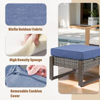 Ensemble de 2 chaises de patio Gymojoy, chaise en rotin résistant aux intempéries - Gris