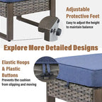 Ensemble de 2 chaises de patio Gymojoy, chaise en rotin résistant aux intempéries - Gris