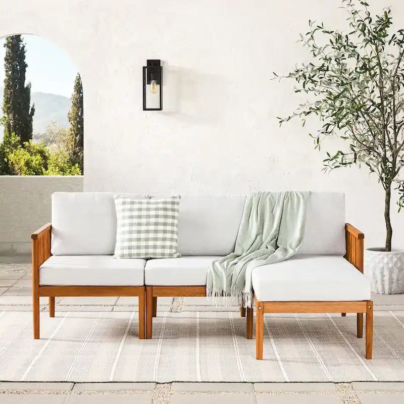 Canapé-méridienne à fuseaux en bois massif Middlebrook