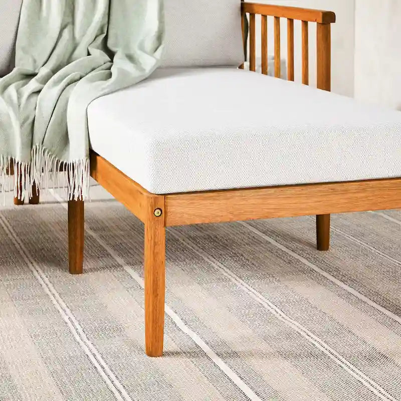 Canapé-méridienne à fuseaux en bois massif Middlebrook