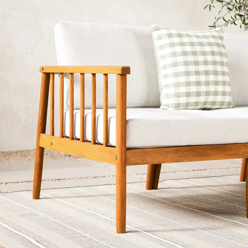 Canapé-méridienne à fuseaux en bois massif Middlebrook