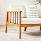 Canapé-méridienne à fuseaux en bois massif Middlebrook