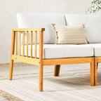 Canapé-méridienne à fuseaux en bois massif Middlebrook