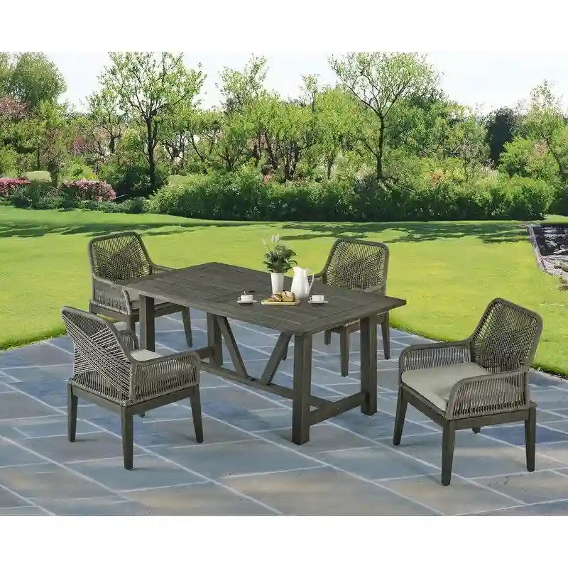Ensembles de patio en bois de qualité supérieure avec trou pour parasol
