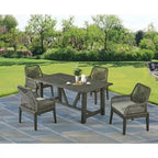 Ensembles de patio en bois de qualité supérieure avec trou pour parasol