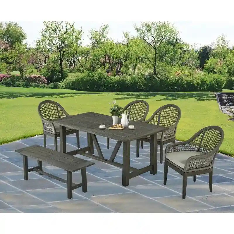 Ensembles de patio en bois de qualité supérieure avec trou pour parasol