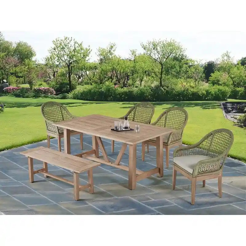 Ensembles de patio en bois de qualité supérieure avec trou pour parasol