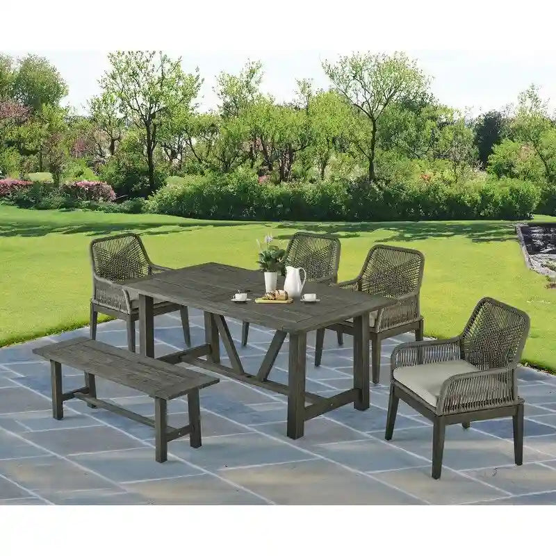 Ensembles de patio en bois de qualité supérieure avec trou pour parasol