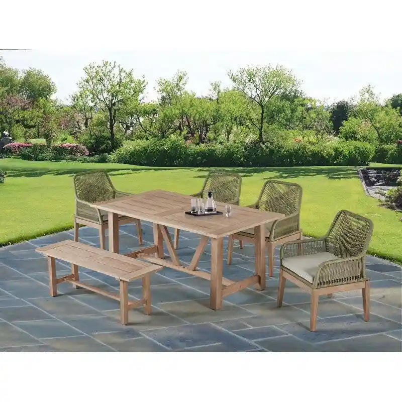 Ensembles de patio en bois de qualité supérieure avec trou pour parasol