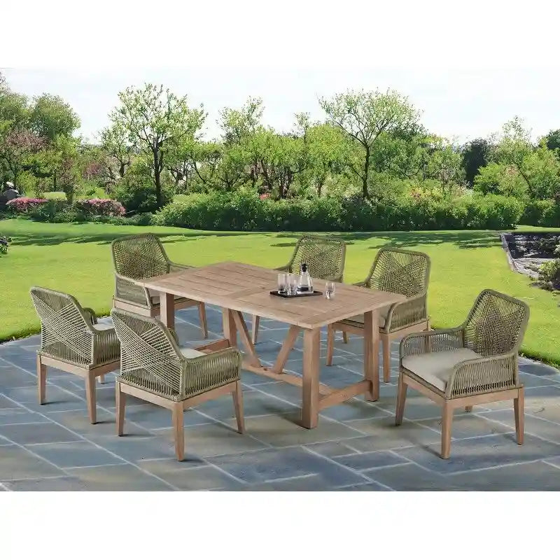 Ensembles de patio en bois de qualité supérieure avec trou pour parasol