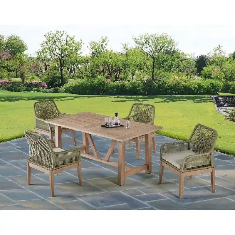 Ensembles de patio en bois de qualité supérieure avec trou pour parasol