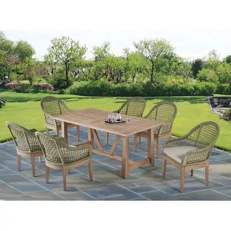 Ensembles de patio en bois de qualité supérieure avec trou pour parasol