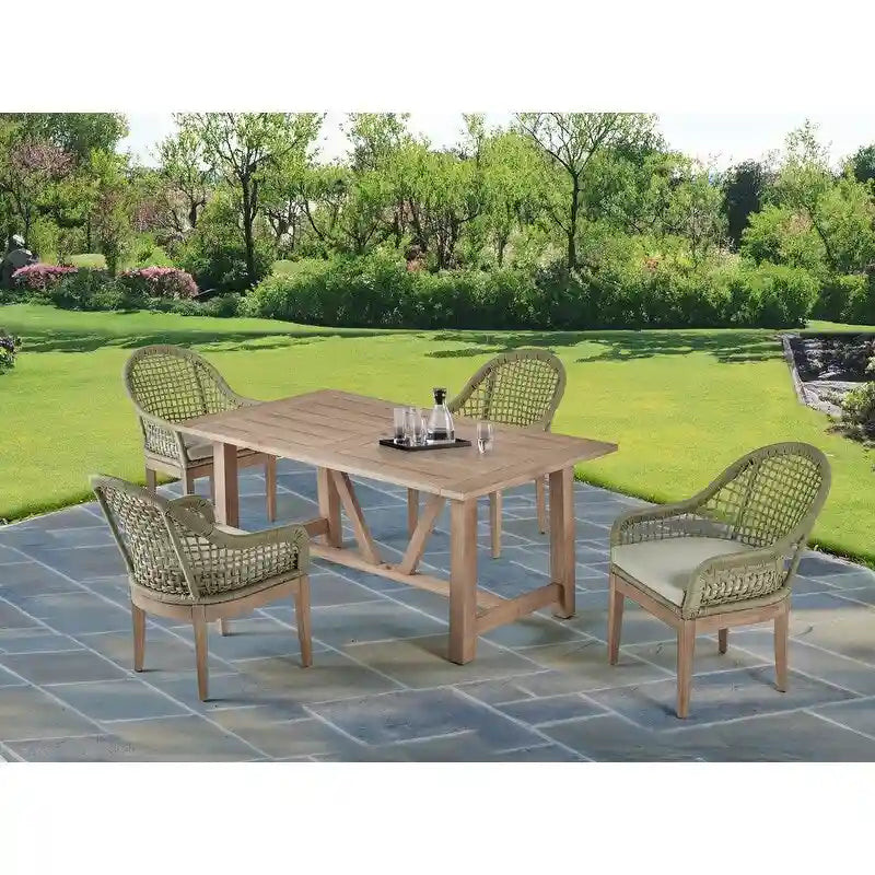 Ensembles de patio en bois de qualité supérieure avec trou pour parasol