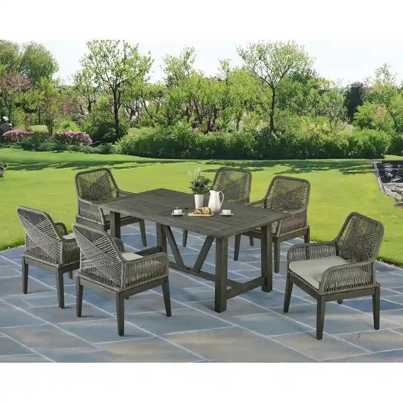 Ensembles de patio en bois de qualité supérieure avec trou pour parasol