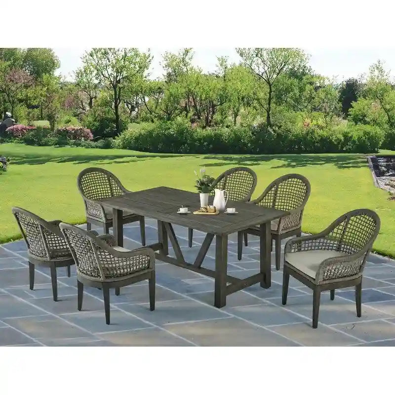 Ensembles de patio en bois de qualité supérieure avec trou pour parasol