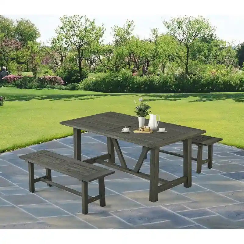 Ensembles de patio en bois de qualité supérieure avec trou pour parasol