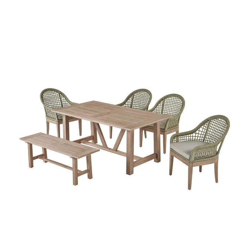 Ensembles de patio en bois de qualité supérieure avec trou pour parasol