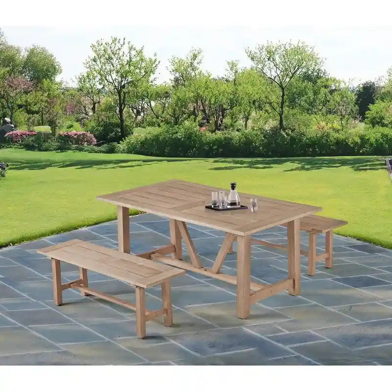 Ensembles de patio en bois de qualité supérieure avec trou pour parasol